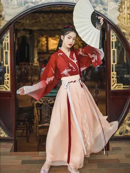 

2020 woman gradient ink water sleeves costumes chinese classical dance clothes black pink long sleeves hanfu ancient