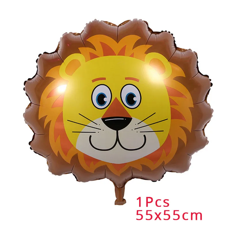 Cyuan лев тигр Зебра Обезьяна Животное шарики из фольги разных форм джунгли вечерние сувениры латексные шары Дети сафари день рождения Дикие один шар - Цвет: lion