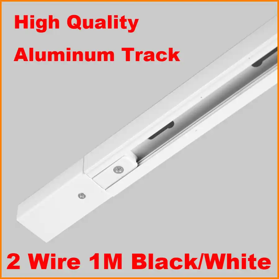 Dhl 1m 2 Wire Single Circuit Aluminium Track Light Rail Lighting Tracks Spot System Bar Kit 1 Meter Black White Dhl 1m 2 Wire Single Circuit Aluminium Track Light Rail Lighting Tracks Spot System Bar Kit 1 Meter Black White