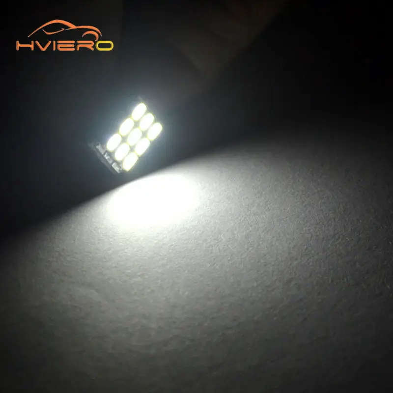 10X Белый указатель поворота купольная лампа T10 W5W 194 168 9Led автомобильная Мобильная