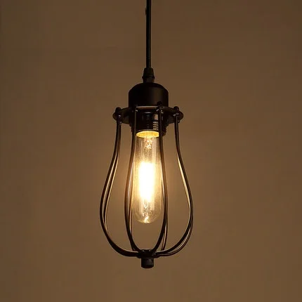 Ретро стиль лофт железная клетка Droplight Промышленный Эдисон винтажные подвесные