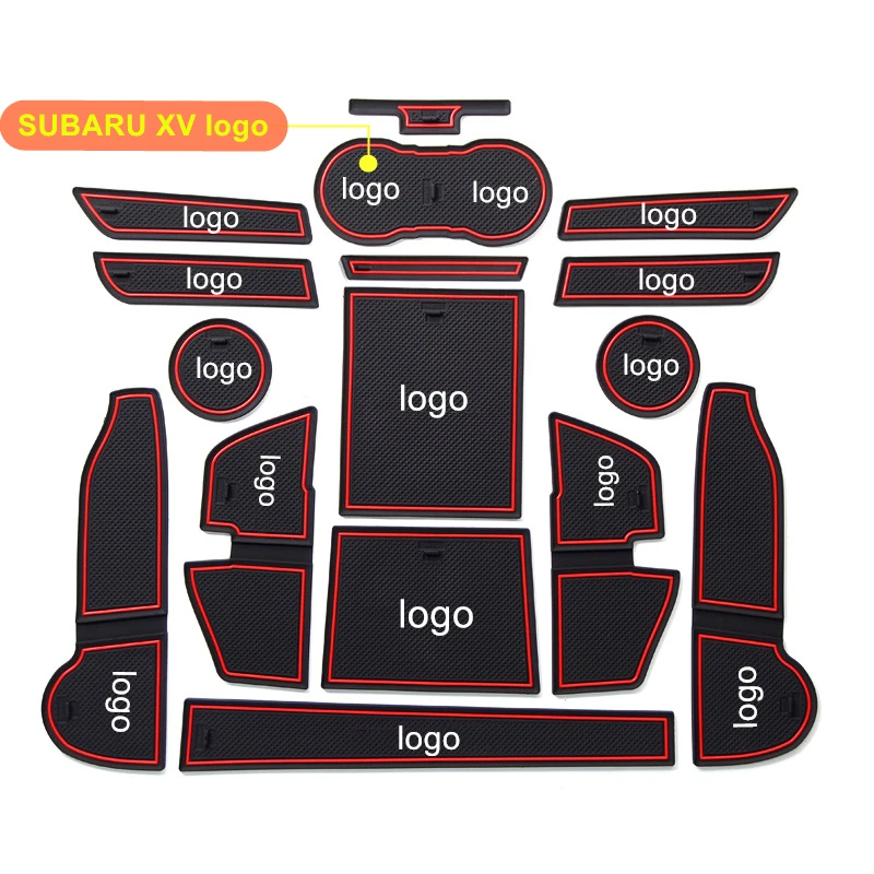 

Car-styling Car Slot Pad Interior Door Groove Mat Latex Anti-Slip Cushion Auto Accessories For Subaru XV 2018 2019