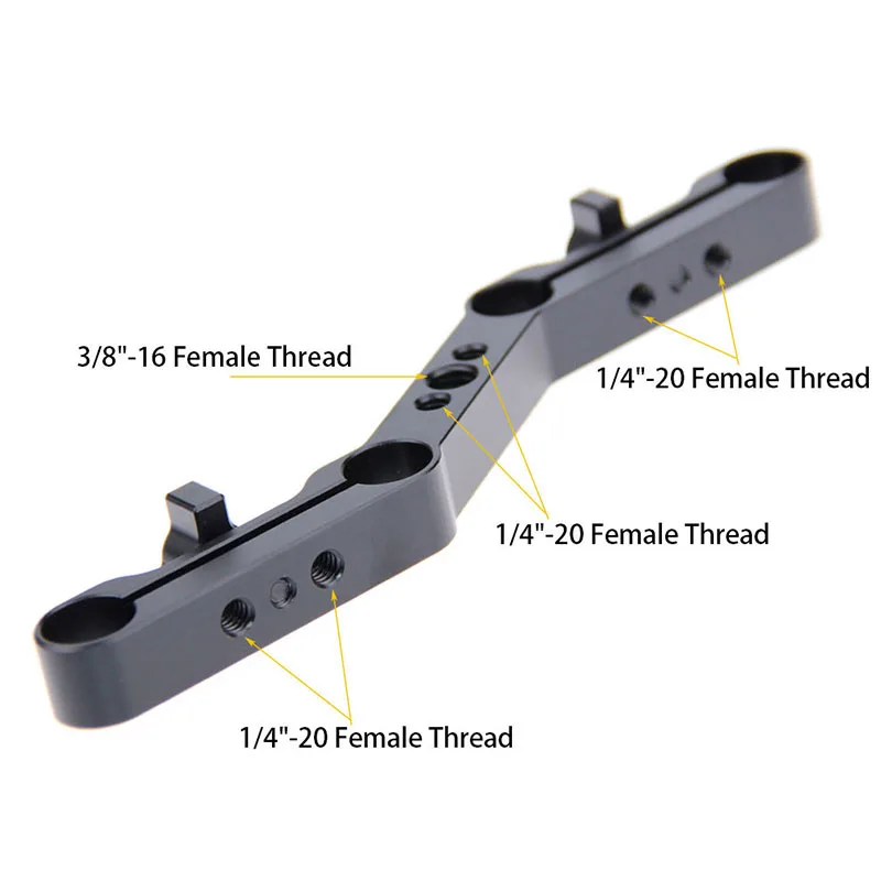  Camvate Adjustable Levers Z-Shaped Offset Raiser Clamp Mount Bracket Aluminum For 15mm Rods On DSLR