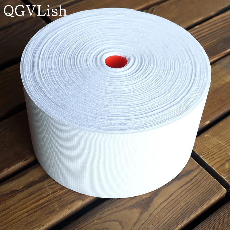 

QGVLish White Woven Curtain Tape For Rod Tie Rings Roman Circle Curtain Accessories Ribbon Belt Curtain Drapery Holes Sunscreen
