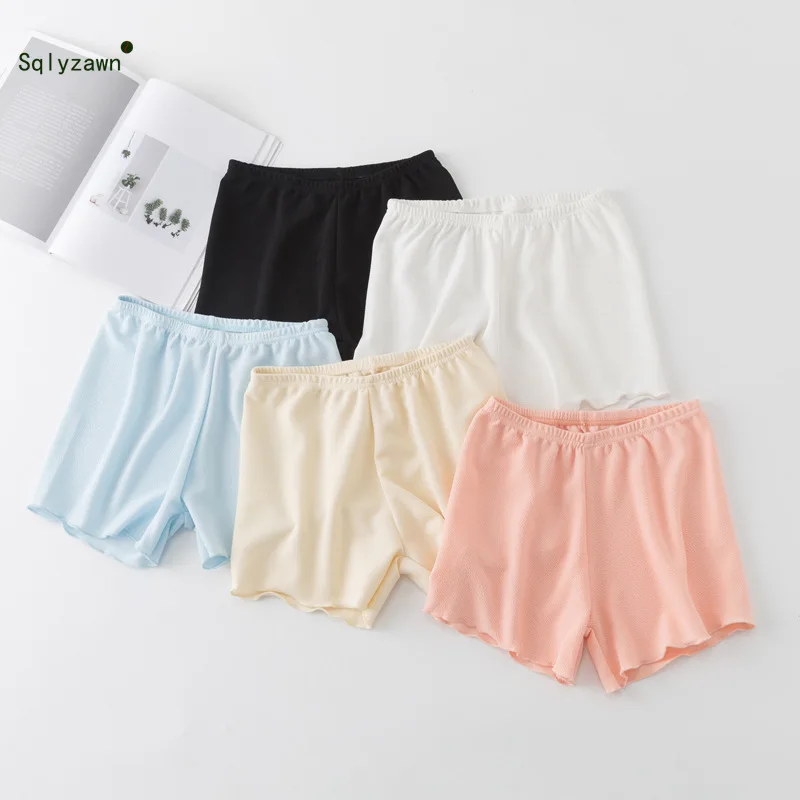 

Summer Maxi Solid Safety Short Pants Women Seamless Thin Maternity Panty Underwear Female Plus Size Bottom Pants 3XL 4XL 5XL