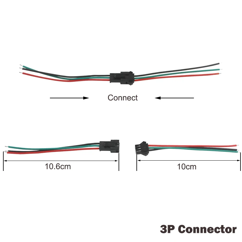 10 пар JST SM 2Pin 3Pin 4Pin DC быстрый разъем провода питание проводка Мужской и Женский штекер Адаптер для светодиодный полосы