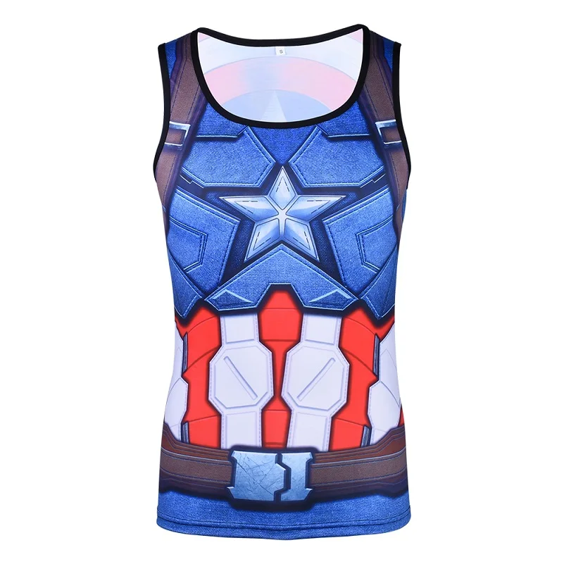 Marvel Superhero Tops Iron Man 3D Printed Superman Professional Vest