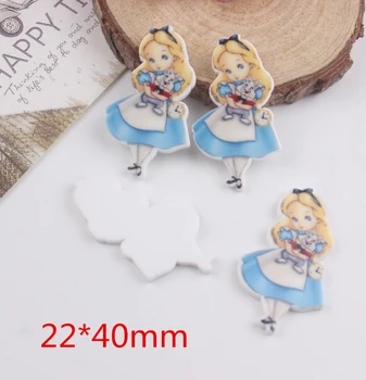 

30pcs Flatback Resin cartoon Alice In Wonderland Princess Character Planar Resin DIY Craft Accessories B-60