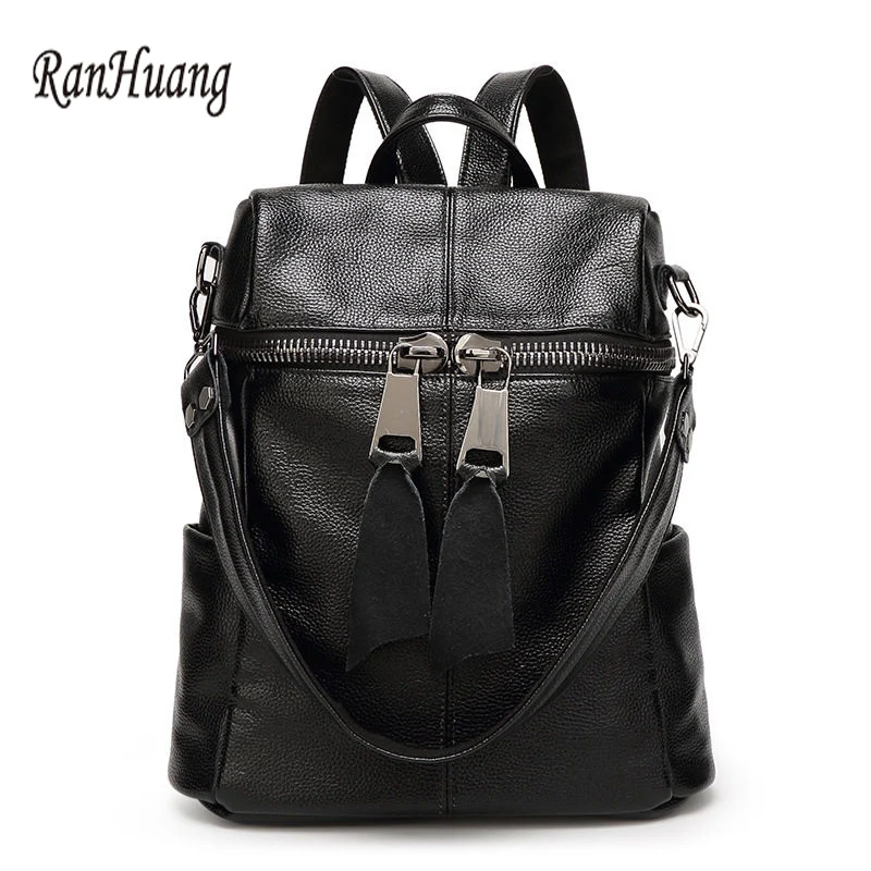 

RanHuang 2017 Women Genuine Leather Backpack High Quality Designer Backpack School Bags for Teenagers Girls Retro Rucksacks 286