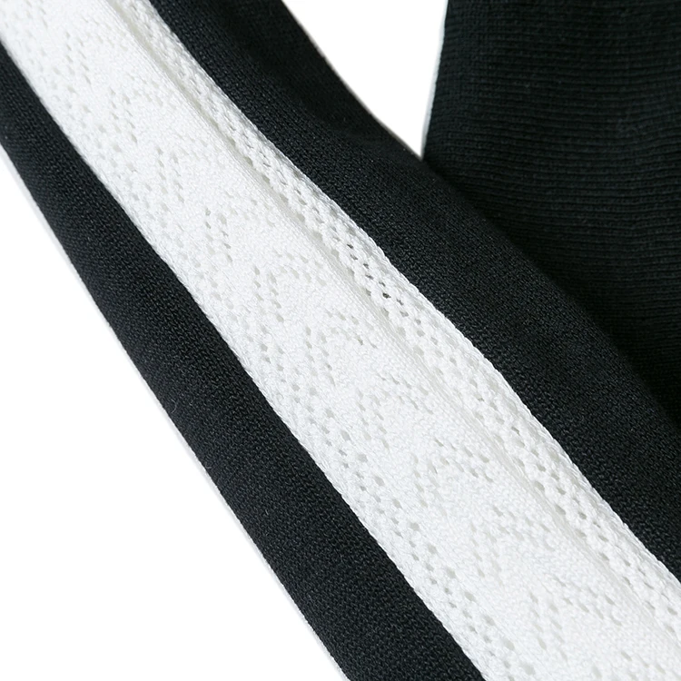 Трикотажное платье для подиума от Zarachiel, зима, женское повседневное черно-белое лоскутное вязаное платье с длинным рукавом, облегающее платье-свитер