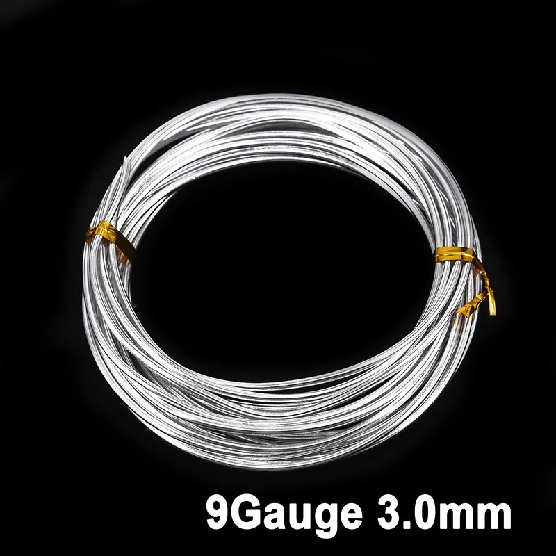 

1/1.5/2/2.5/3mm Silver Craft Wire DIY jewelry artwork making Craft 1 Roll 5m 16.4ft durable practical Simple hot