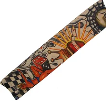 6 шт нейлон Эластичный фальшивая, временная тату рукава конструкции боди-арт чулки тату для Прохладный Для мужчин Для женщин TY53