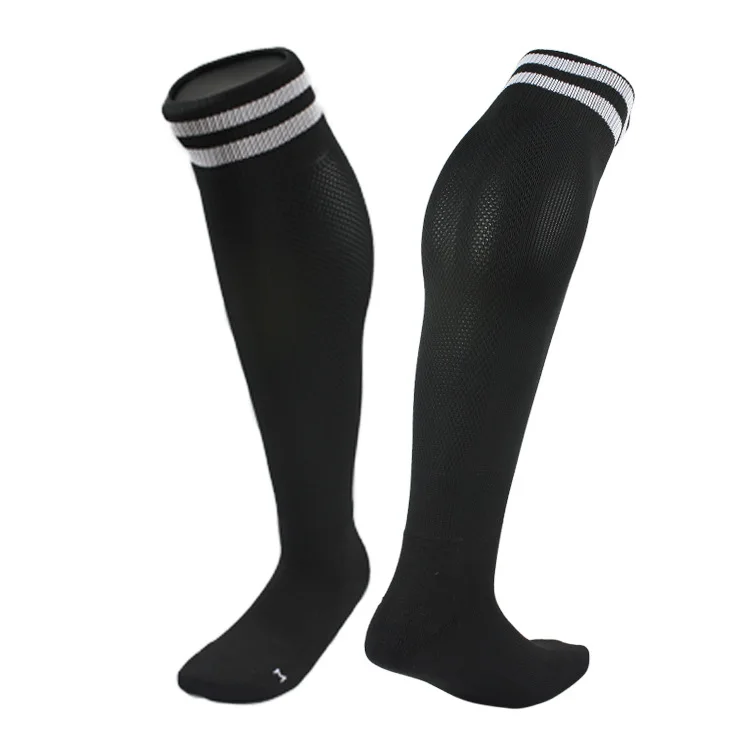 Brothock футбольные носки Для мужчин тренировочная сумка для отдыха на открытом воздухе, быстро сохнет, Бег чистый спортивные носки высокие носки с махровым следом Противоскользящий Футбол Носки - Цвет: 03 black