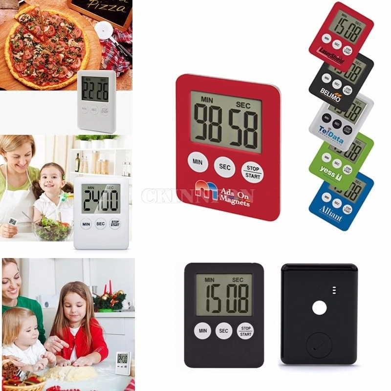Top DHL 500PCS Modern Magnetic Alarm Clock Pizza Beauty SPA Mask Digital Multifunctional Cooking Timer Coutdown Tools Reminder 5