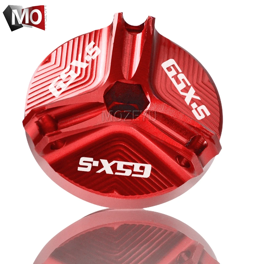 M20* 2,5 Мотоцикл с ЧПУ Алюминий приемный Заглушка Крышка винт двигателя для слива масла наполнитель Кепки гайка для Suzuki GSX-S 125 150 750 1000/F/ABS - Цвет: M20x2.5 Red