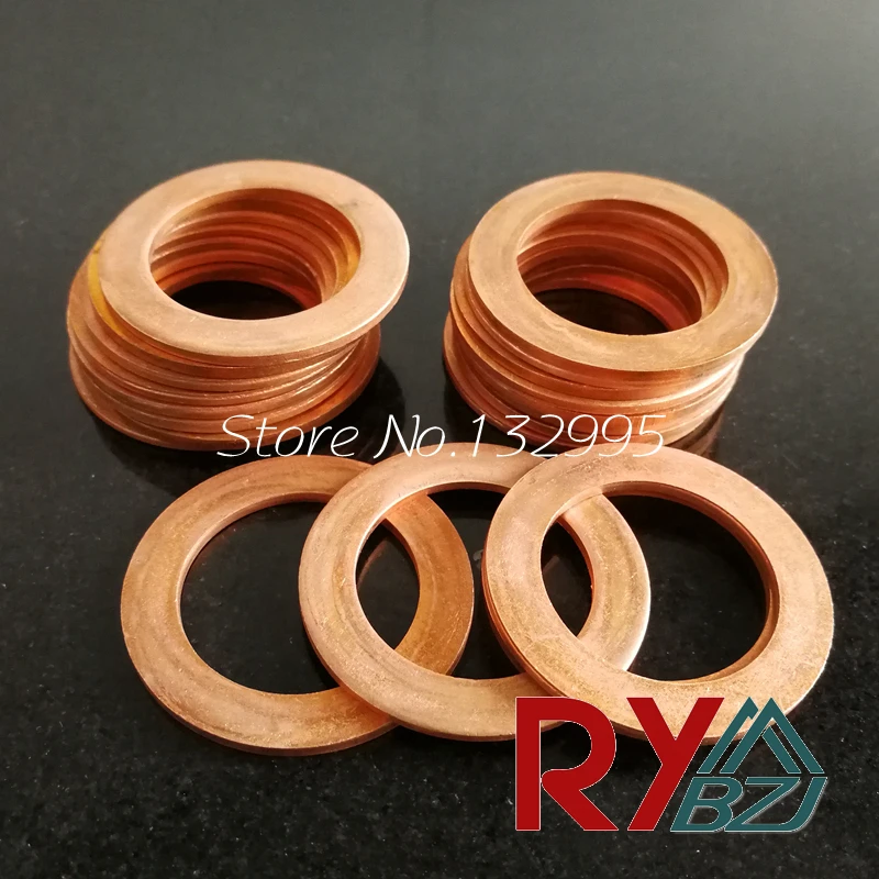 Медная шайба M19 50 шт./лот медная плоская уплотнительная шайба|flat washer|copper washercopper flat