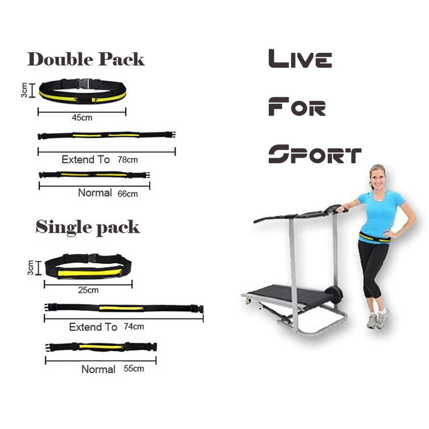 Ultralight Sports Running Bags Jogging Waist Bag Waterproof Walking Climbing Camping Phone Bag Anti-theft Belt Packs