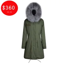 Высокое качество итальянский дизайн Зимняя Мужская парка длинный стиль серый мех зимняя куртка парка меховая верхняя одежда с капюшоном