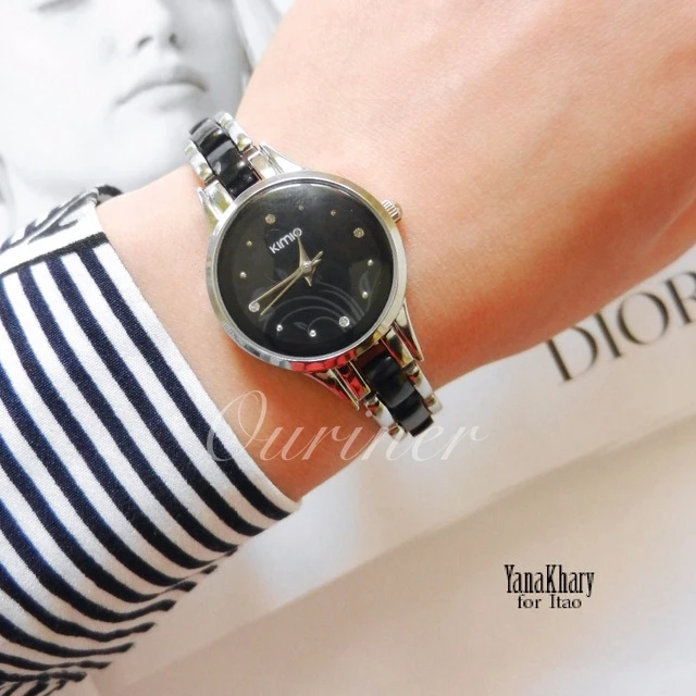 Kimio Brand Diamond Hours clock female Ladies full steel Silver Dress Women girl Quartz Watches Bracelet
