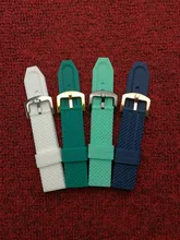 

Watch accessories Silicone strap 20mm tire profile rubber watch with flat pin buckle rubber strap diving sweat