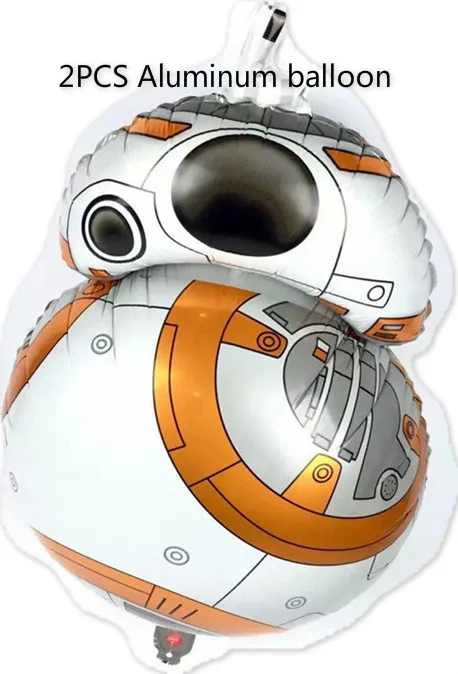 80*47 см Звездные войны BB8 Алюминий воздушный шар "Звездные войны", 15 шт. черный 1" воздушных шаров из латекса, мультфильм фильм персонажа День Рождения вечерние украшения - Цвет: Цвет: желтый