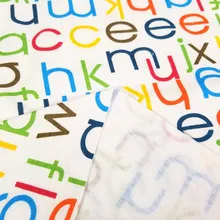 English Letters prints Cotton Fabric by half meter for DIY sewing Kid clothes, bibs, coated, bed sheets cotton Jersey Cloth