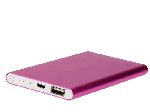 Ultrathin 5000mAh Power Bank Mobile Phone Chargers Portable USB Charger For Smart Cell Phones Includes a charging cable