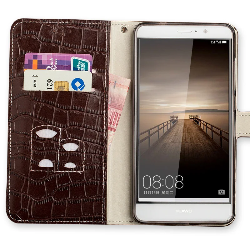 

Crocodile pattern phone case for Huawei P20 pro All Hand made Leather Clamshell buckle Phone case for huawei p20 lite protection