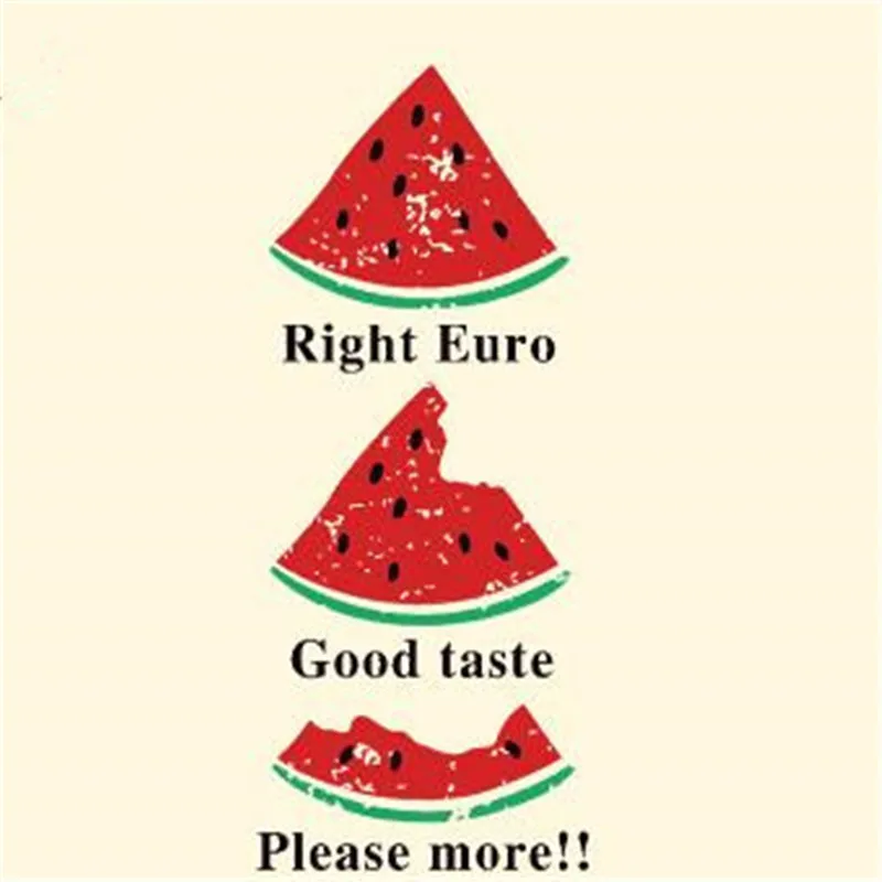 

Clothes printed patch deal with it Eat watermelon pattern Heat transfer printing Iron on patches for clothing Diy design logo