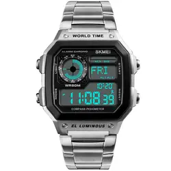 Для мужчин открытый модный бренд компас обратный отсчет спортивные часы Шагомер Водонепроницаемый Для мужчин светодиодный цифровой