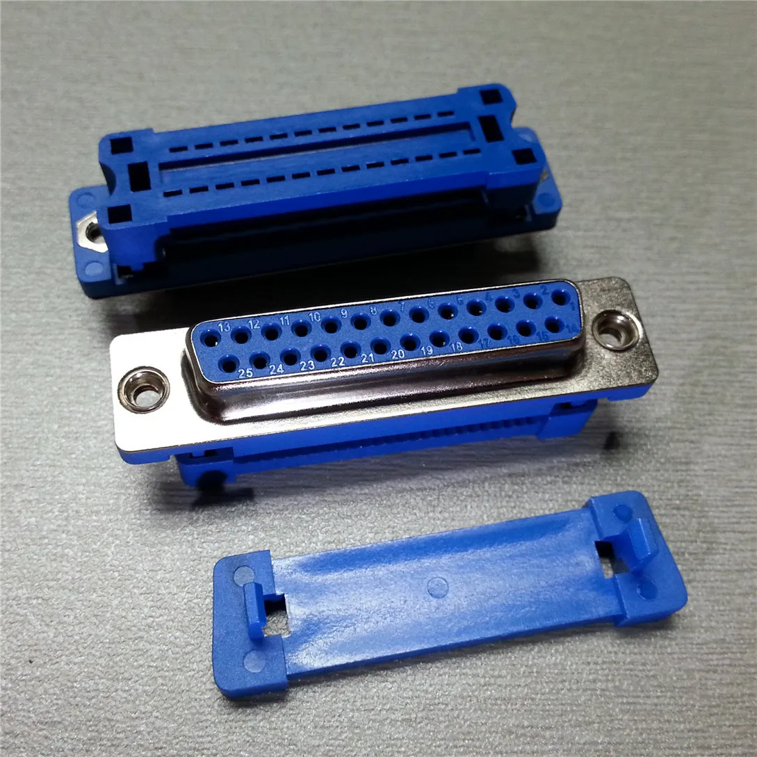 

5PCS DIDC25 DB25 Female serial port Connector IDC crimp Type D-Sub COM CONNECTORS 25pin socket 25p Adapter FOR ribbon cable wire