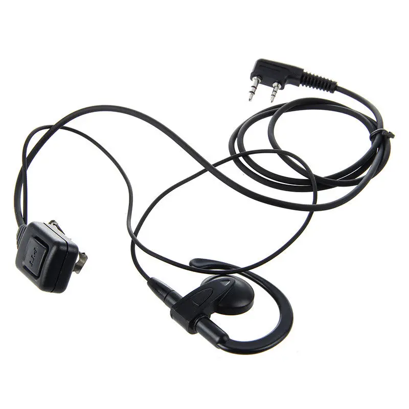Черная Проводная 2 Pin наушники PTT Mic гарнитура для Kenwood TK двухстороннее радио