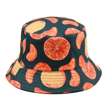 Оранжевый принт Витамин С Панама женская летняя пляжная Панама для рыбалки Размер 58 см