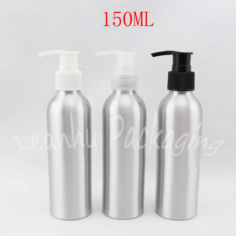 150ML Empty Aluminum Bottles With Lotion Pump , 150CC Shampoo / Lotion