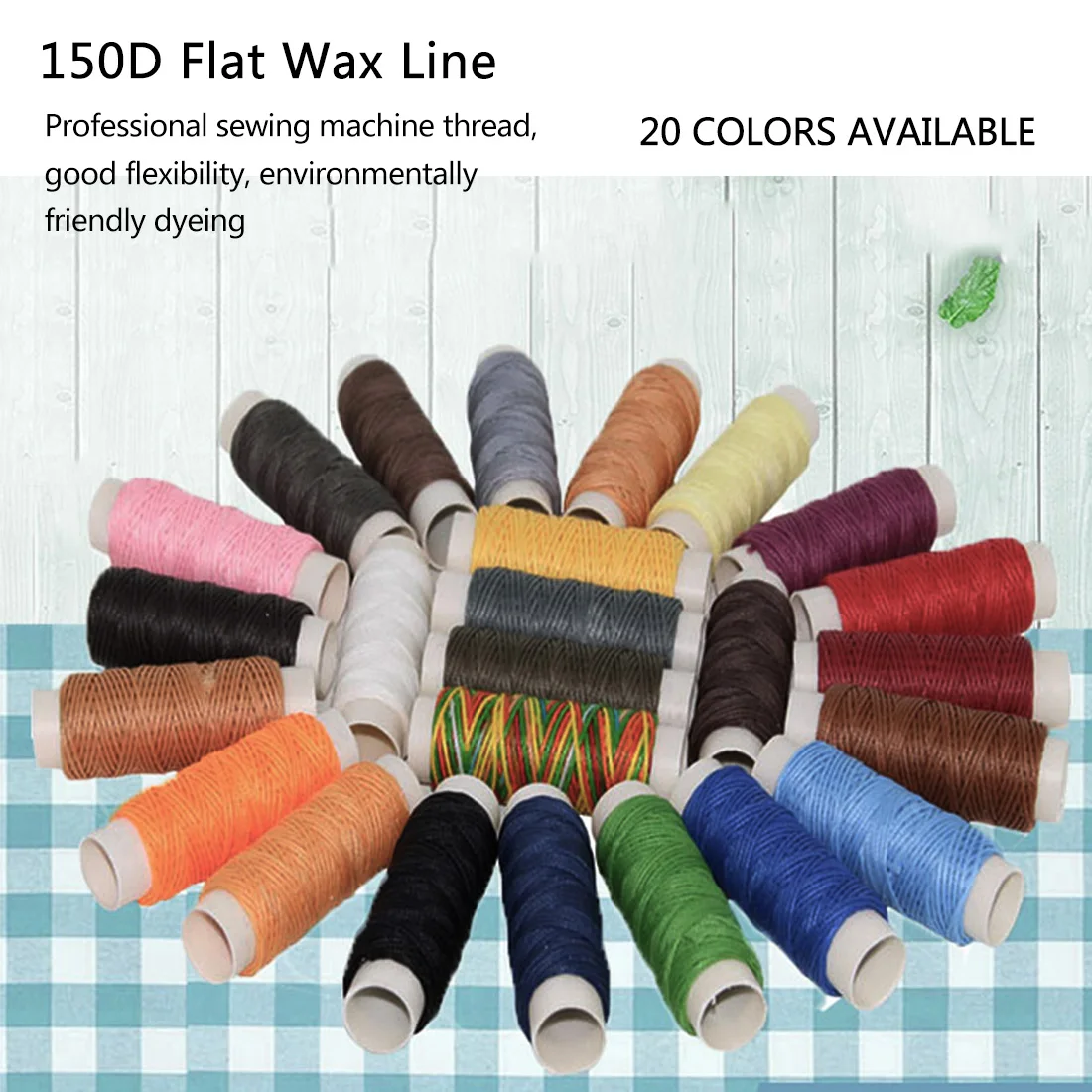 

50m/Roll 150D Handmade Flat Sew Wax Line DIY Leather Sewing Fiber Thread DIY For Leather Sewing Tools