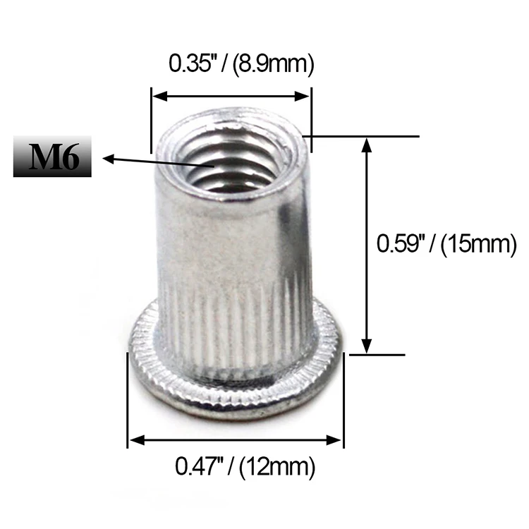 20 шт 50 шт M3 M4 M5 M6 M8 M10 алюминиевый сплав Rivnut плоская головка Резьбовая заклепка вставная закладная гайка шляпка с заклепками гайка