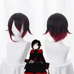 RWBY Красный Трейлер рубиновый худи с розой короткие черные красные Омбре косплей костюм парик термостойкие косплей парики