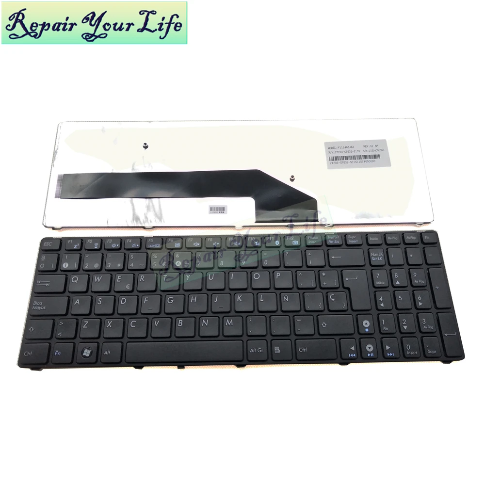Teclado do Portátil para Gigabyte Preto com Quadro Espanhol P2532n R1532 sp V111465ak1 11514000089 Interno P2542 P2532 P2532f P2532h