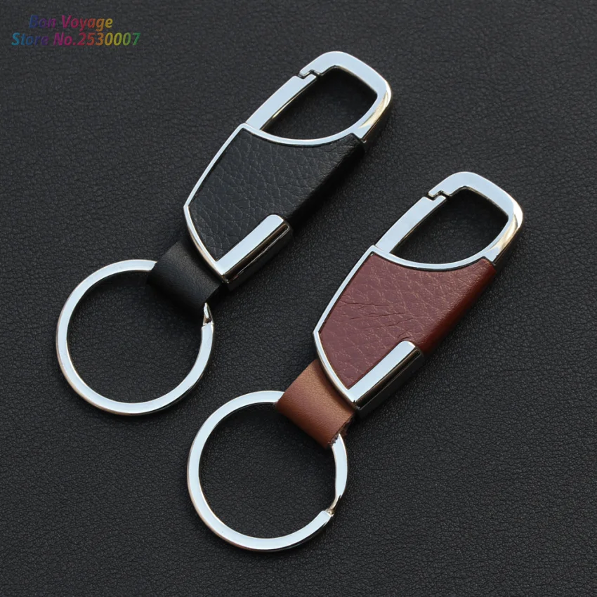 Car-Styling 100% Head layer cowhide Key Chain For Ford Focus 2 3 4 Mondeo Fusion Kuga Ecosport Fiesta Falcon EDGE EVOS | Автомобили и