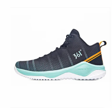 361 Мужская обувь спортивная обувь осенняя одежда уличная 361 градусов Баскетбольная обувь мужская тренировочная Баскетбольная обувь ботинки - Цвет: Небесно-голубой