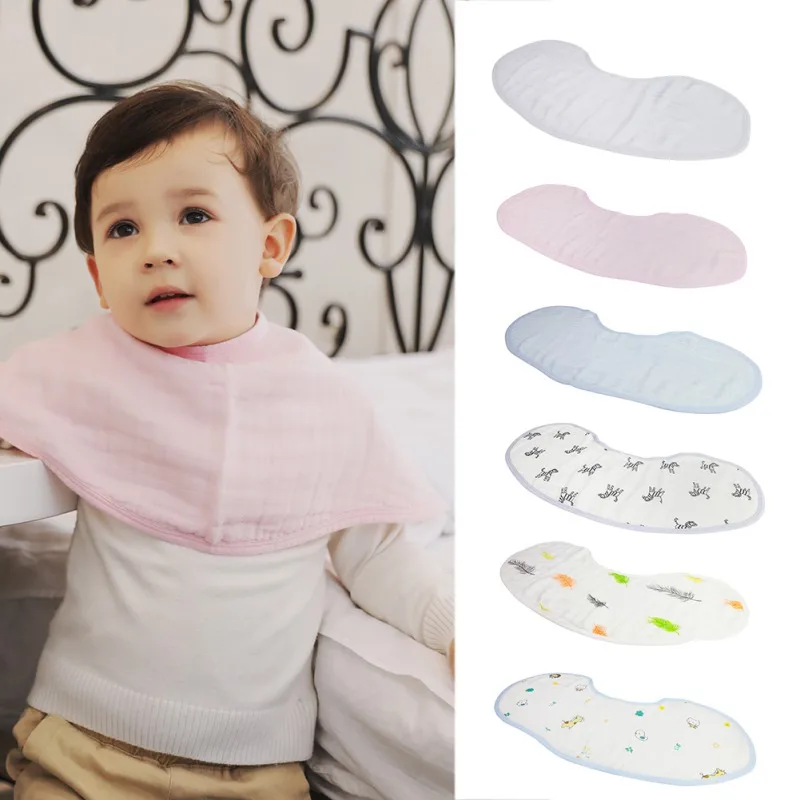 

6 Layers New Cotton Baby Bibs Towel Burp Cloths Muslin Cotton Infant Feeding Bathing Face Washing Spit Milk Bibs