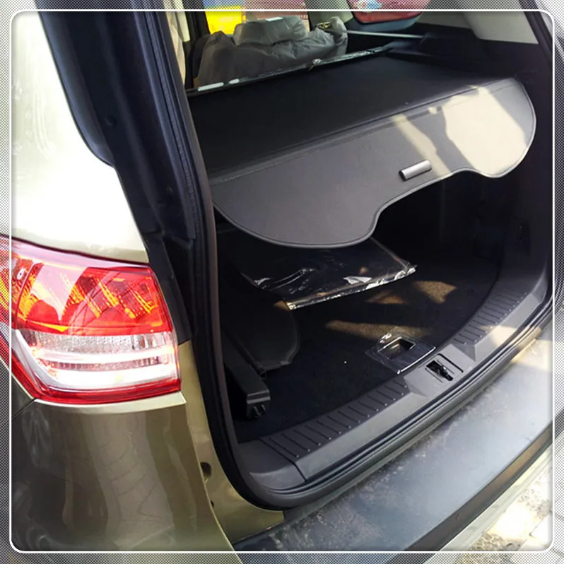 for Ford Escape Kuga 2013-2018 Interior Retractable Rear Trunk Cargo Luggage Security Shade Cover Black 1 Set 