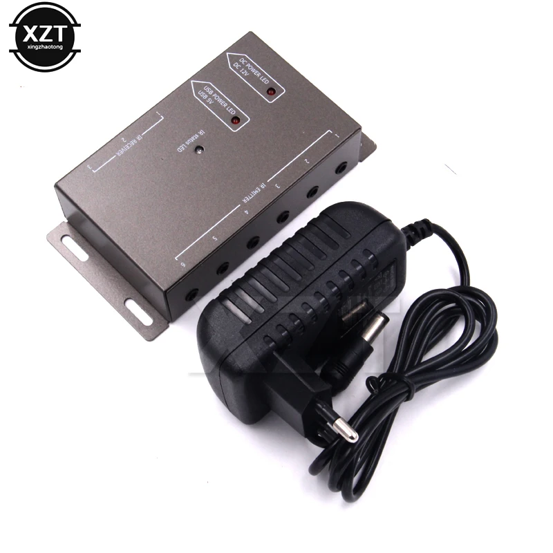 

2019 Newest Arrival IR Infrared IR System Remote Control Extender Repeater Kit with 1 Receiver 6 Emitter US and EU plug