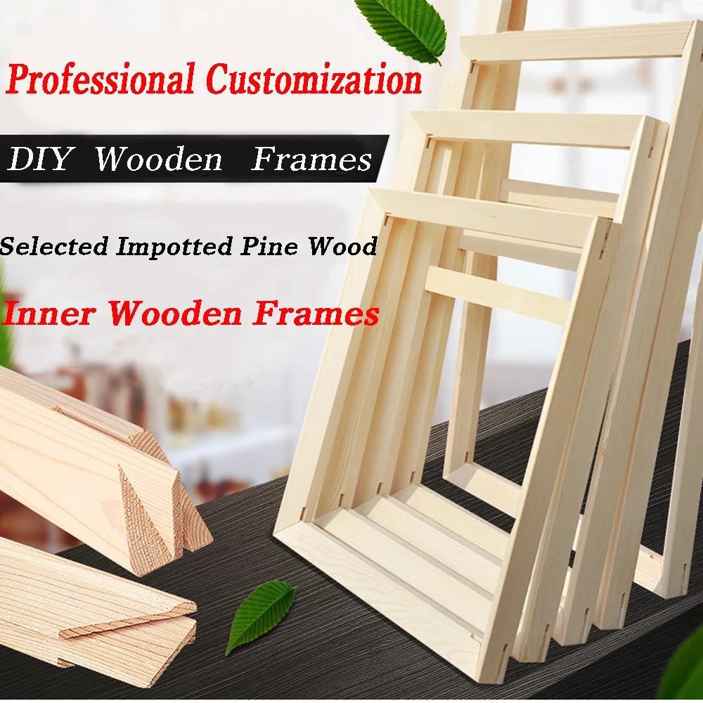 

Custom Size DIY Picture Frames For Oil Painting and Canvas Print Gallery Wrapped Home Decoration Wall Art
