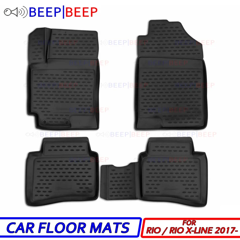

For Kia Rio 2017- | X-Line 2017- car floot mats carpets auto floor mats waterproof dustproof car styling interior decoration