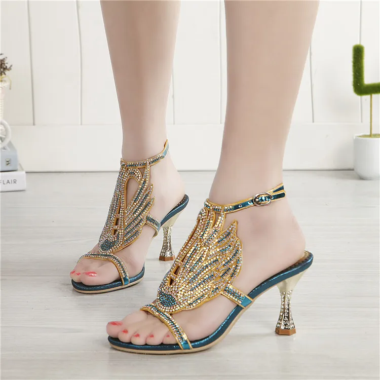 G-sparrow 2018 New Fashion Elegant Wedding High Heel Peep Toe Sandals Female Diamond Sexy Stiletto Rhinestone Womens Shoes4