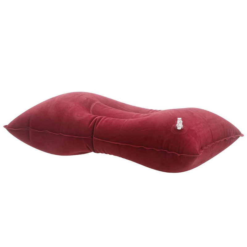 Docooler/® Double Sided Flocking Inflatable Pillow Suede Fabric Cushion Camping Travel Outdoor Office Plane Hotel?