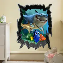 Decorazioni per la casa alla ricerca di Nome Bruce Dory Fish 3D visualizza adesivi murali arte decalcomanie decorazioni per la camera dei bambini