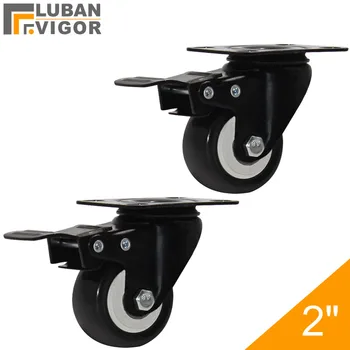 

Export quality,High load-bearing,2-inch PU Casters With brake, Mute Industrial Trolley/flat wheels,Industrial Hardware