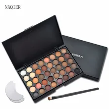 NAQIER 40 Color Matte Eye shadow Pallete Make Up Earth Palette EyeShadow Makeup Glitter Waterproof Lasting Makeup Easy to Wear
